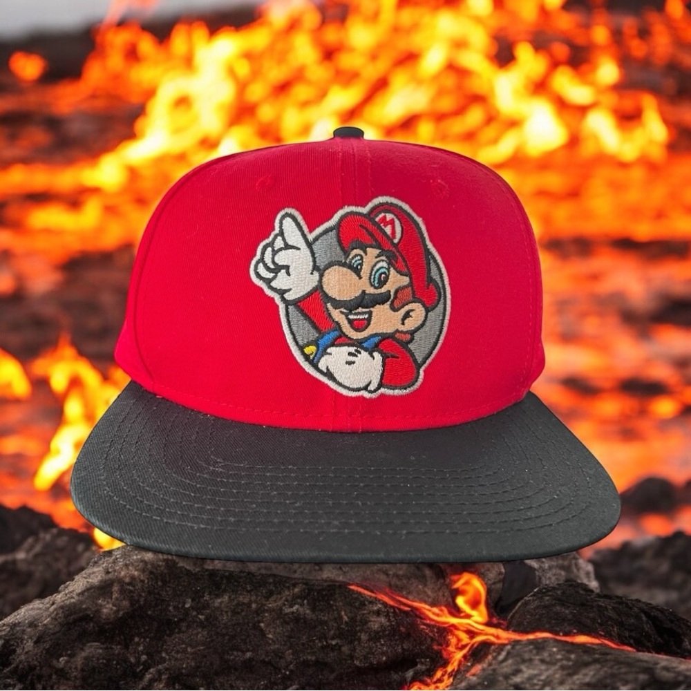 Nintendo Super Mario Cap One Size Adjustable Back Red Pre Owned Great Condition - Picture 14 of 14